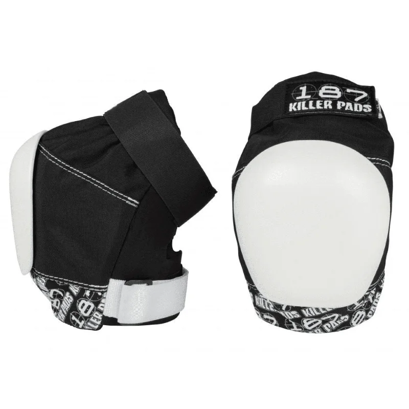 187 Killer Pads Pro Knee Pads, Black/White