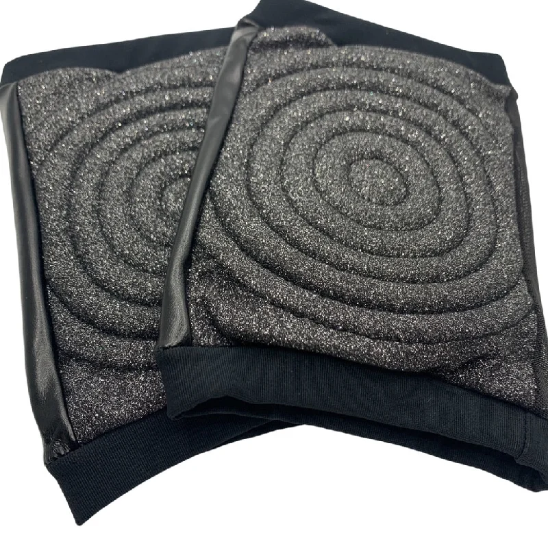 Black Sparkle Knee Pads