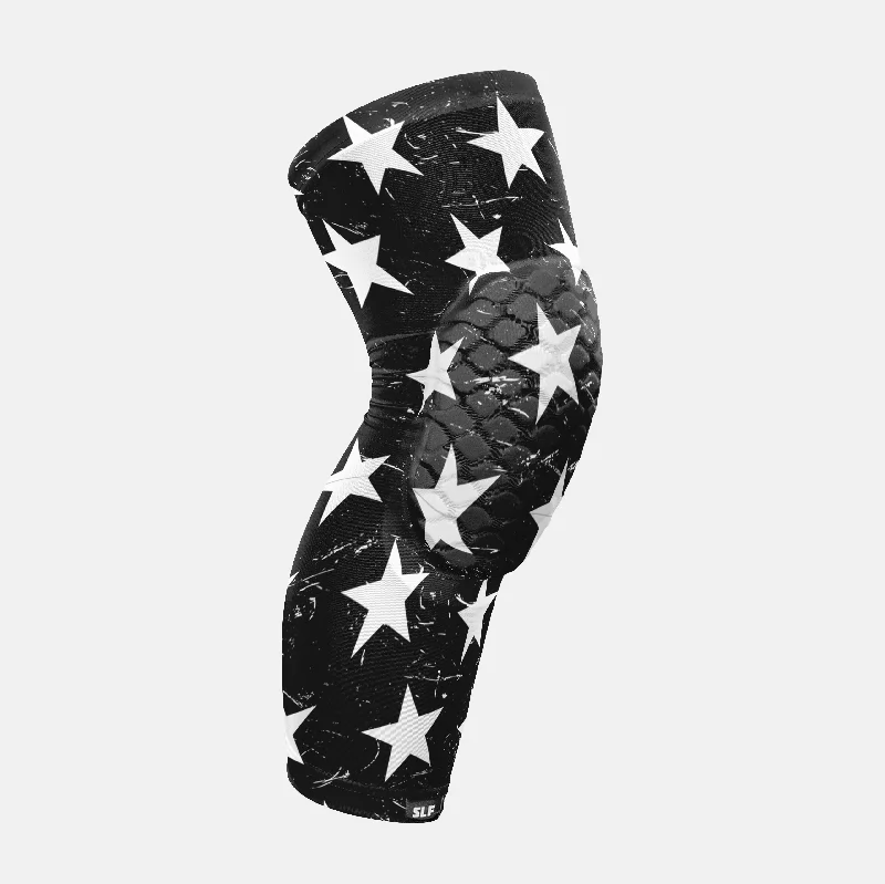 Black White Stars Knee Pad