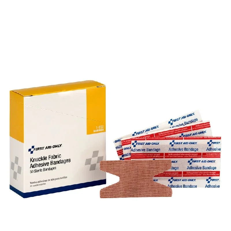 First Aid Only 1-850-001 Heavy Woven Knuckle Bandages, 50/box