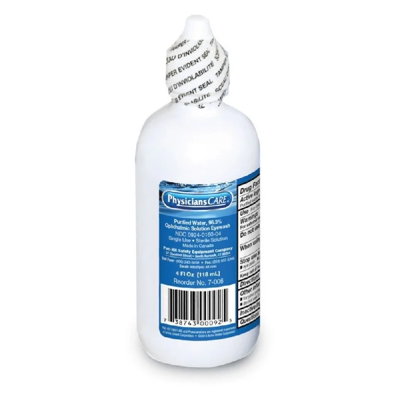 Pack Kit Safety 7-006 4oz. Eye Wash Bottle