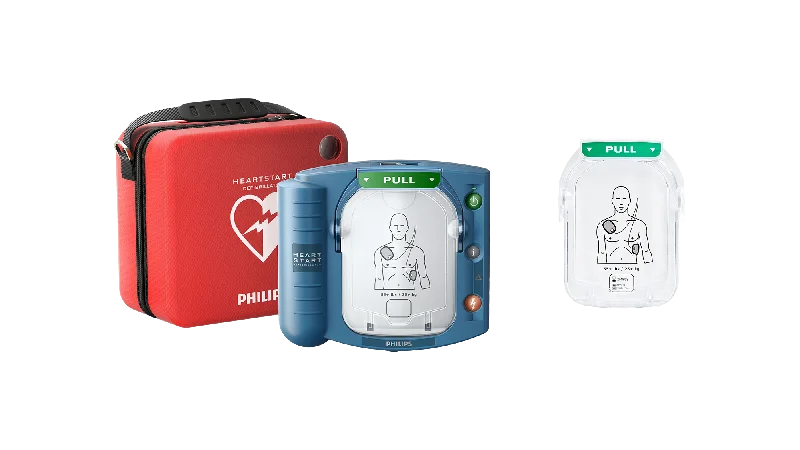 Philips HeartStart OnSite Automated External Defibrillator AED with Standard Carry Case, Battery and SMART Adult Pads