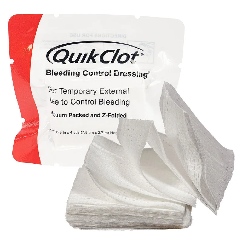 Zoll 8911-000115-01 Quicklot 3" X 4 Yd. Bleeding Control Z-Fold Dressing