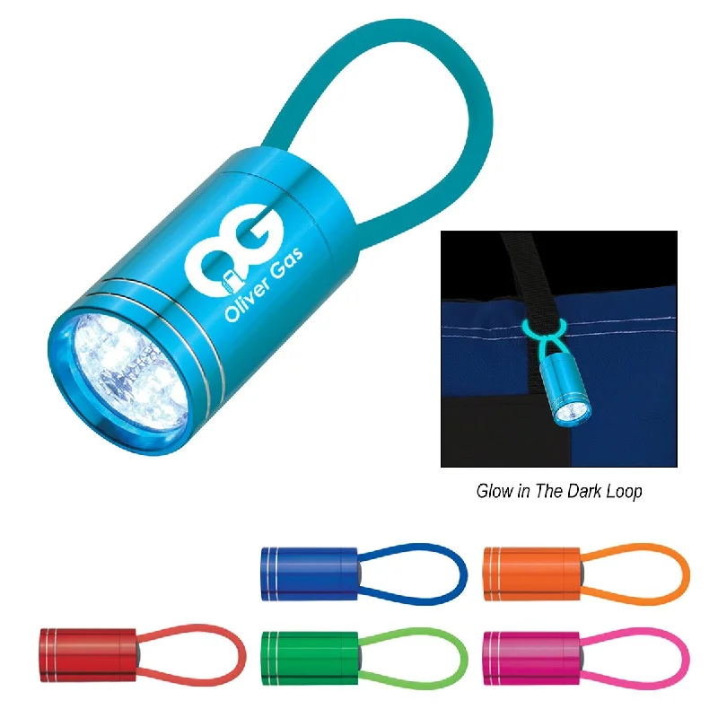 Glow In The Dark Aluminum LED Flashlight - #403416