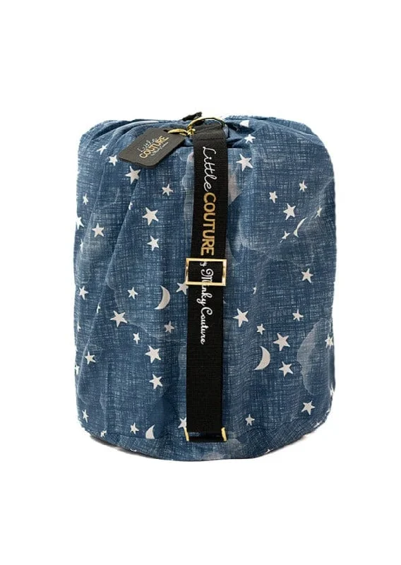 Sleeping Bag - Navy Stars and Moons